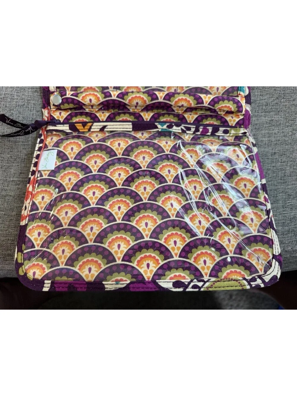 Vera Bradley Hanging Travel Organizer Plum Crazy Cosmetic Toiletry Bag